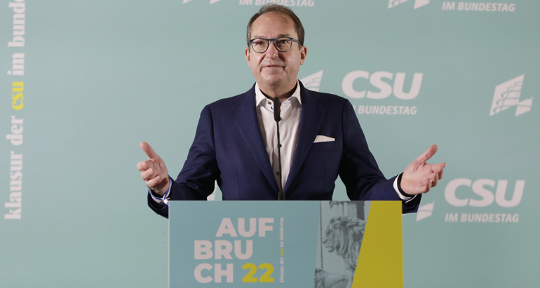 CSU-Landesgruppenchef Alexander Dobrindt. Bild: ©CSU im Bundestag / Pedro Becerra