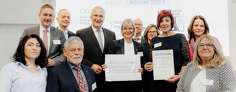 Gesundheitsregion Plus – Stadt und Landkreis Ansbach mit Innenminister Joachim Herrmann, Regierungspräsidentin Dr. Kerstin Engelhardt-Blum, Landrat Dr. Jürgen Ludwig und Oberbürgermeister Thomas Deffner. Bild: Giulia Iannicelli